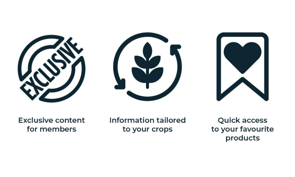 our reserved area offers exclusive content for members, information tailored to your crops, quick access to your favourite products.